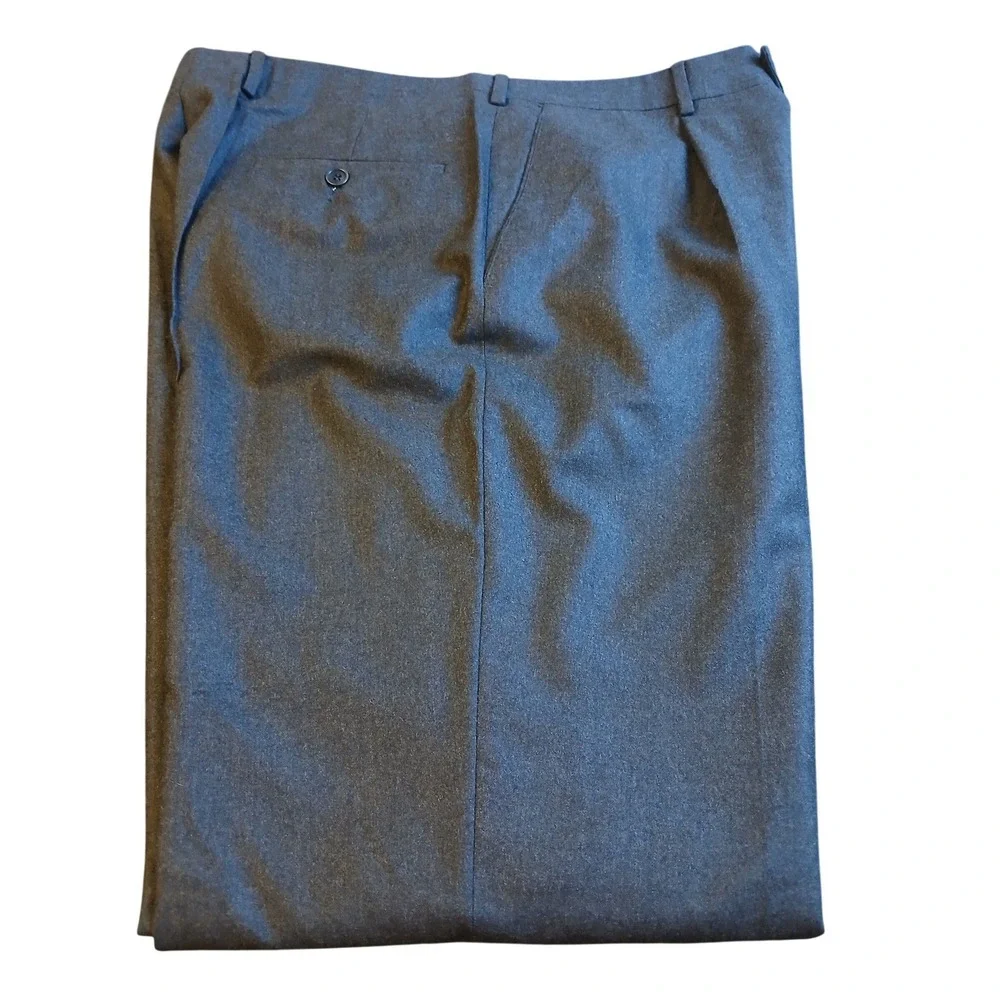 Zaharoff Basileia Men Charcoal Gray Pleated Cuffed Dress Pants Sz 36R inseam 30